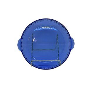 VTG Pyrex Cobalt Blue Pie Plate – 1980s Bakeware 10" Round USA Farmhouse Kitchen